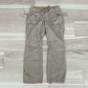 tan low rise op cargo pants
